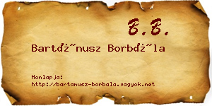 Bartánusz Borbála névjegykártya